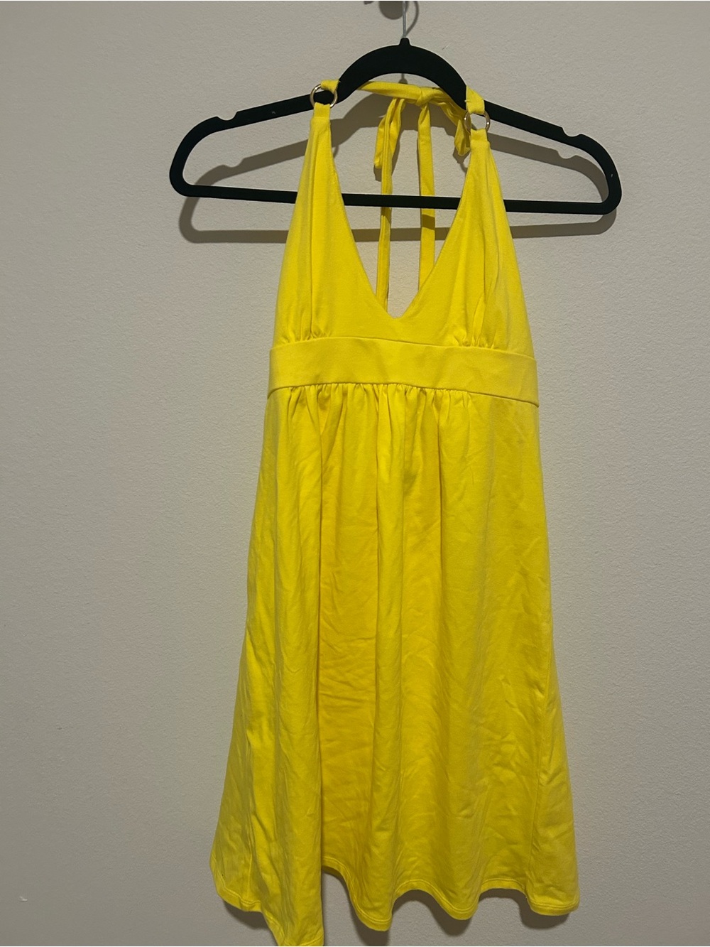 Moda International Bright Yellow Halter Dress